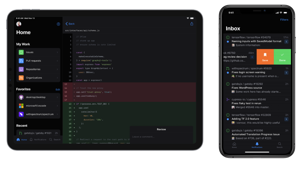 Try Github beta app for iPadOS and iOS, Android now